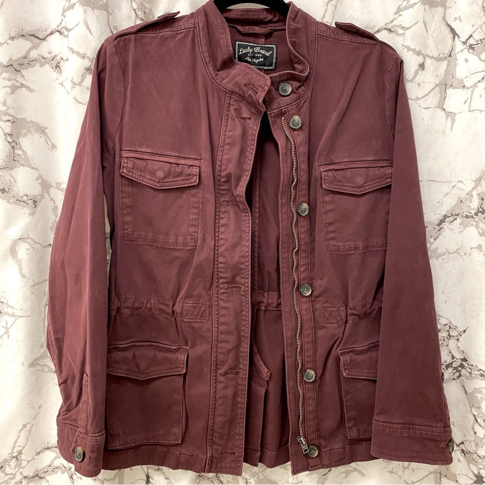 Lucky Brand Maroon Cargo Jacket